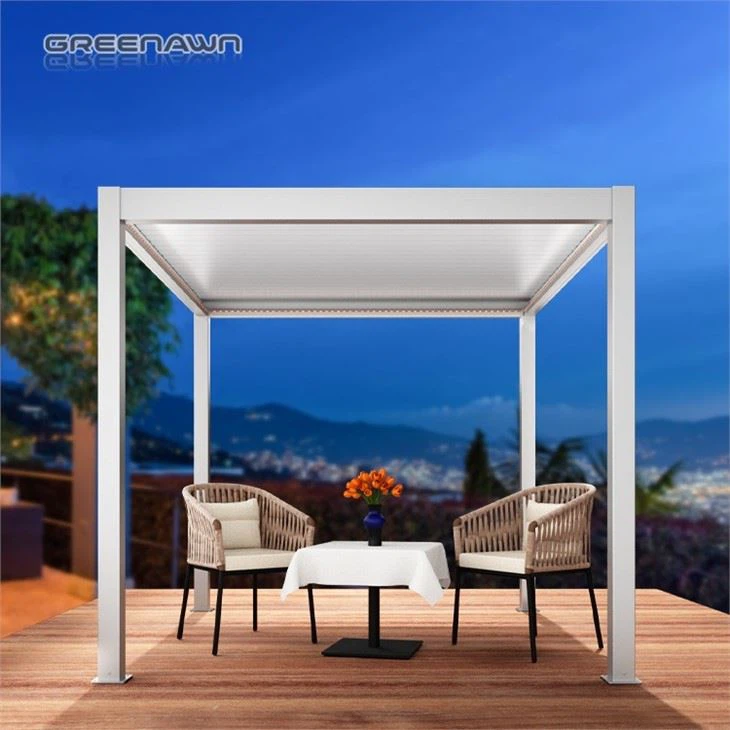 Pérgola impermeable de aluminio Louvre